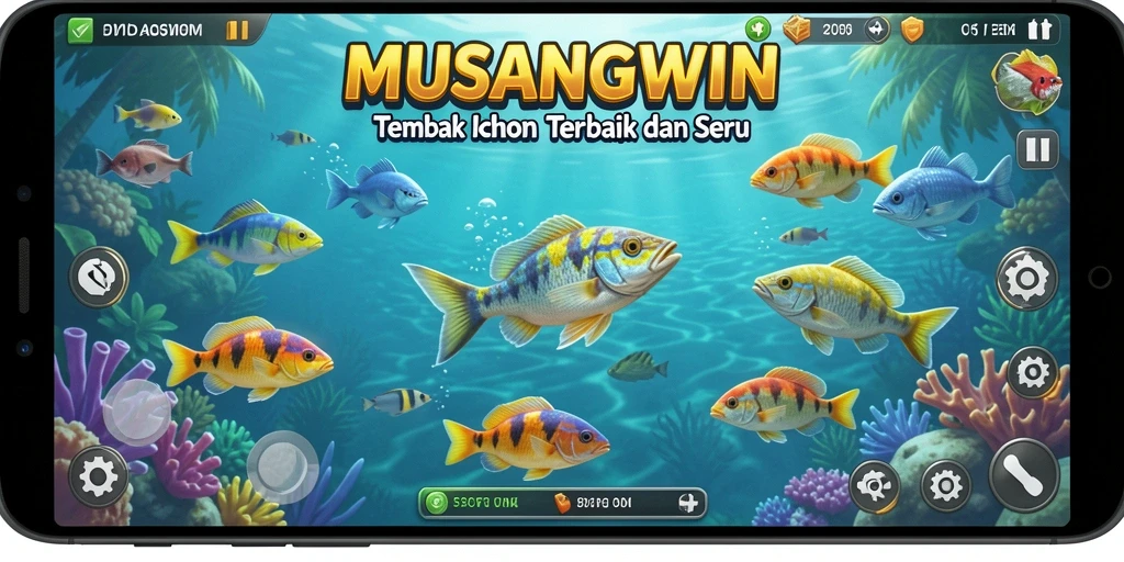 Tampilan seru gameplay Tembak Ikan di MUSANGWIN.
