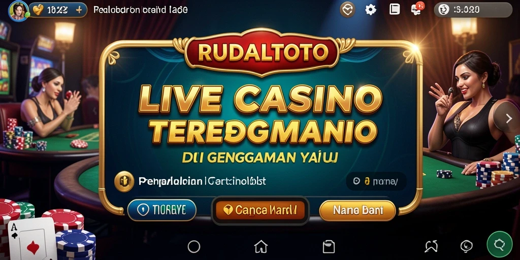 Tampilan gameplay Live Casino yang menarik dan interaktif di RUDALTOTO.