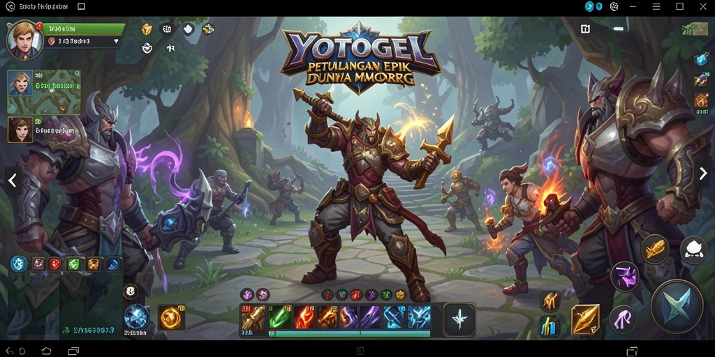 Gameplay YOTOGEL yang menampilkan pertarungan epik dalam dunia MMORPG.